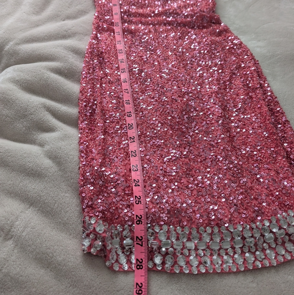 100% Silk Beaded Strapless Dress - Picture 9 of 12